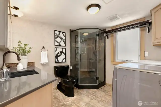Bath/laundry on lower floor