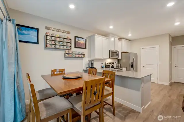 Spacious dining area.