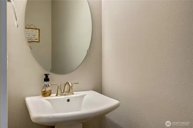 1/2 bath downstairs.