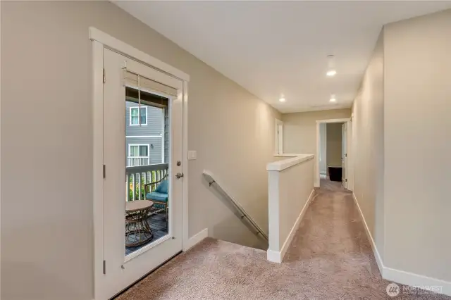 Door to side deck.