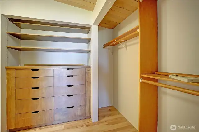 Primary walk-in with built in storage.