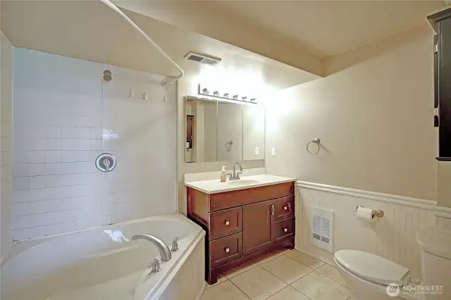 Full bath downstairs.