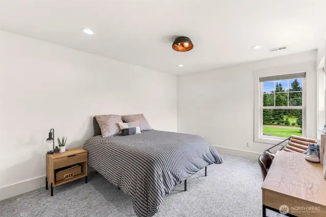 2nd upstairs bedroom with 2 corner windows.