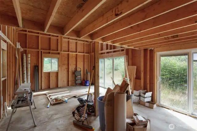 Looking back at the living space.