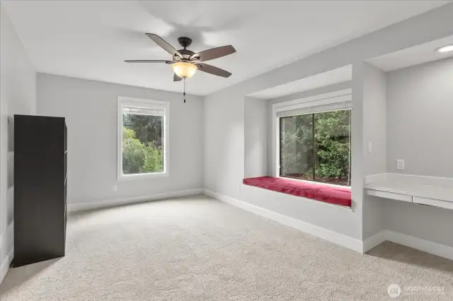 Third Bedroom with Window Seat and a Built In Desk