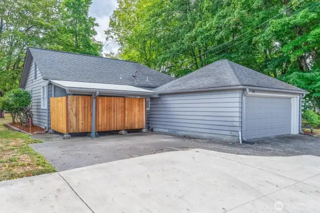 View from Alley of Garage and Off Street Parking