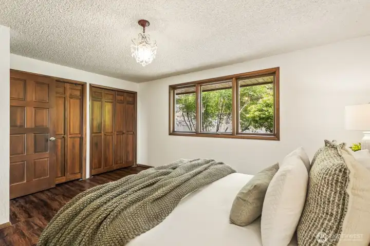 Wall of closets in bedroom #1