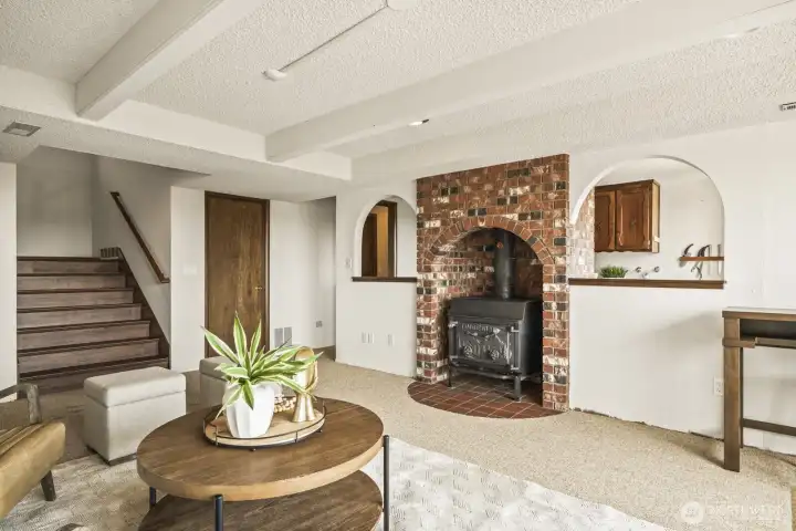 Another view of the lower level family room
