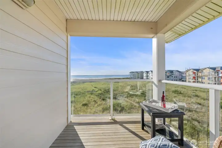 Gorgeous outdoor living with this covered deck
