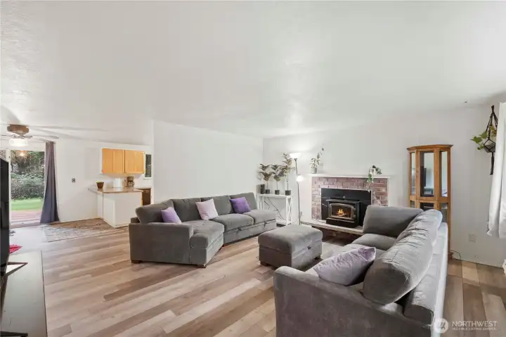 Cozy fireplace for cold and wet winter nights