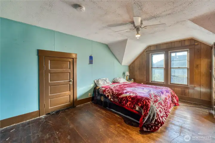 Additional bedroom upstairs is spacious.