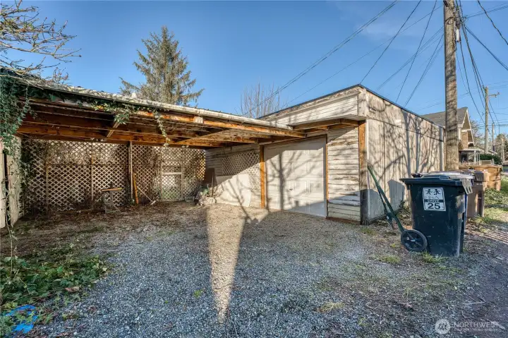 One car garage and additional 2 car carport parking.