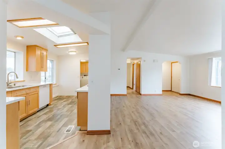 Kitchen and living room