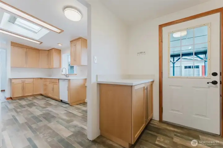 From laundry area looking into kitchen.