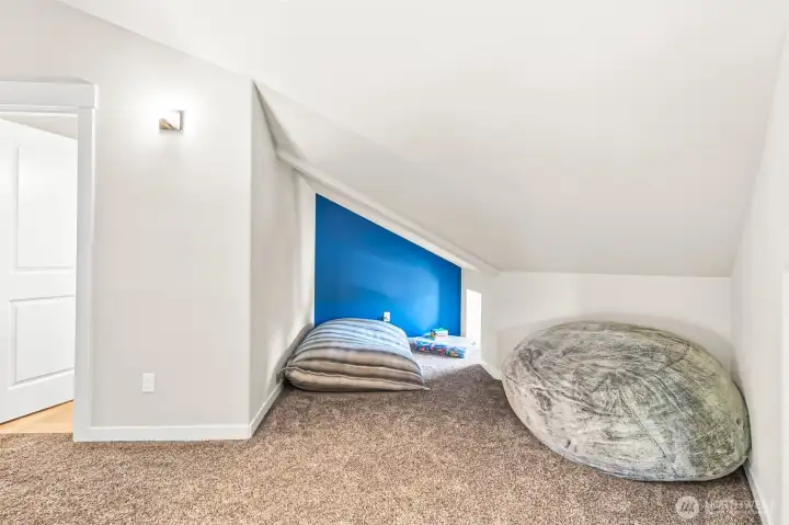Cozy 3rd floor loft nook near the rec room--perfect for play, reading or anything your heart desires!