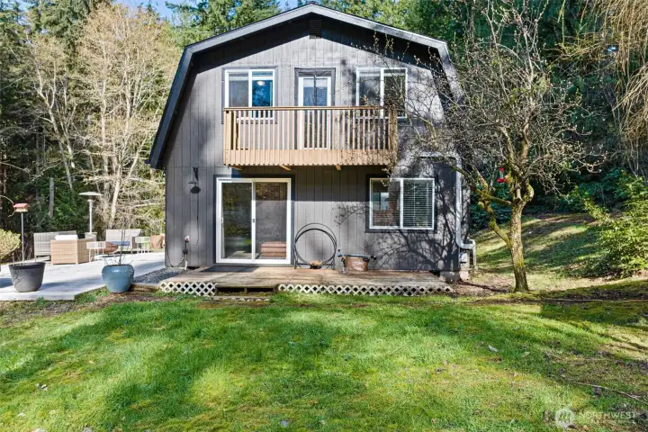 The rear of the home is blessed with great light. A private deck on the 2nd floor beckons you to sit and enjoy your morning coffee.