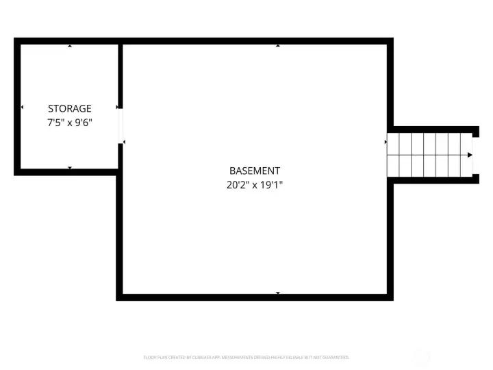 unfinished basement floorplan