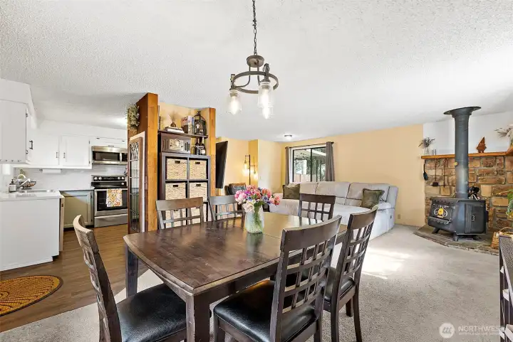 Open floorplan flows smoothly.