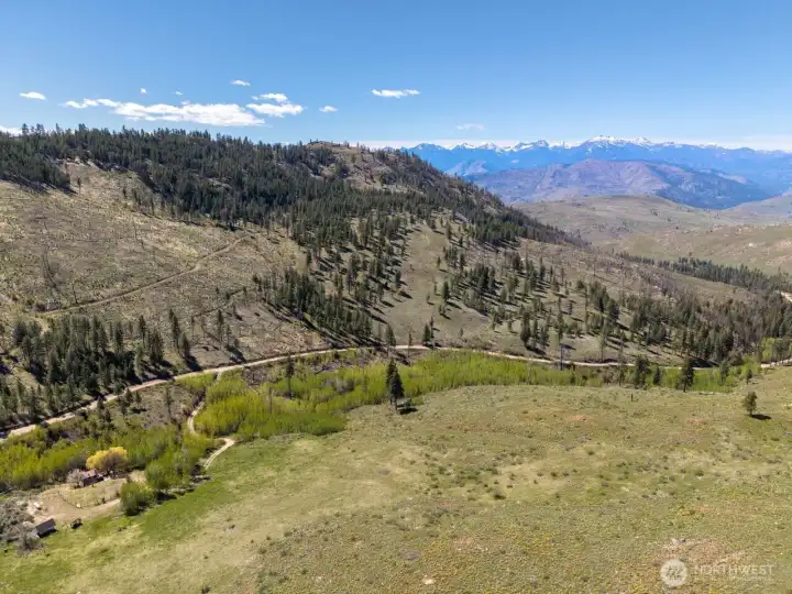 Homesteaders dream found here! 35 Acres with 1600 ft of creekfront lined with Aspen grove. Wildflower meadows. And snowy mountain views. Enjoy rustic cabin and build a contemporary home high atop the meadows.