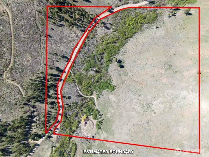 35 Acres is outlined in red. Mostly fenced. State land on 3 sides of this acreage. Property has been professionally surveyed.