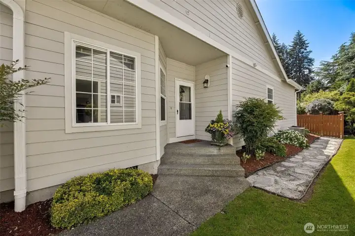 Inviting front entry.