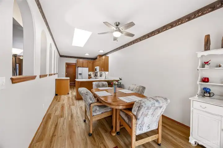 Spacious Kitchen with Dining Area....featuring upgraded luxury vinyl flooring throughout.
