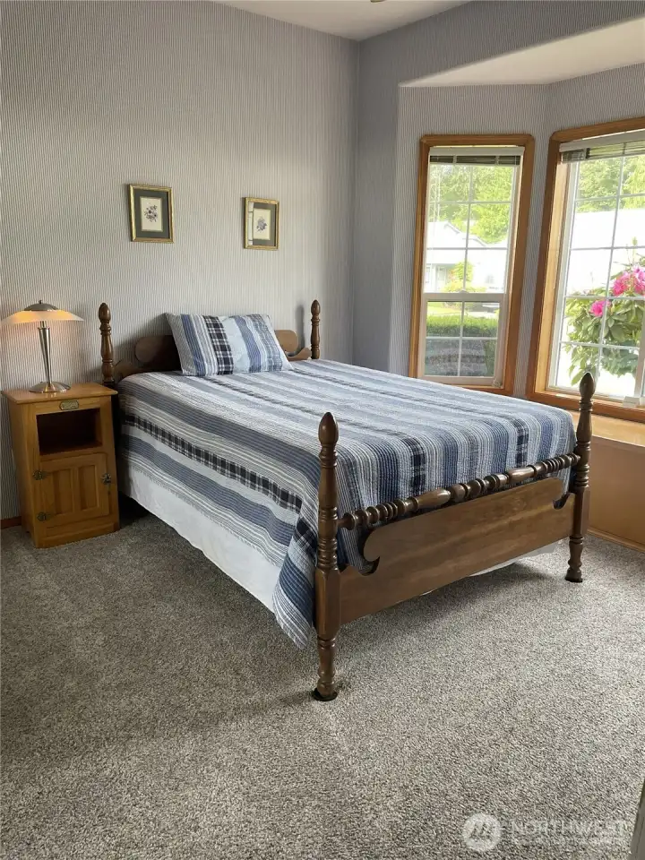 Bedroom #2 with Bay  window w/sitting area.
