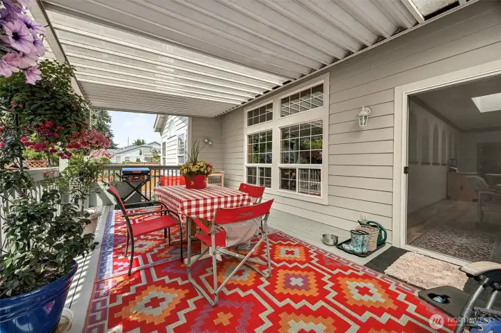 Relax or entertain on the covered deck.