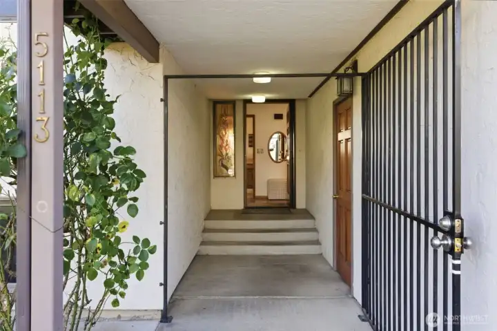 Gated entry way.