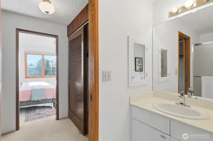 On suite bathroom.