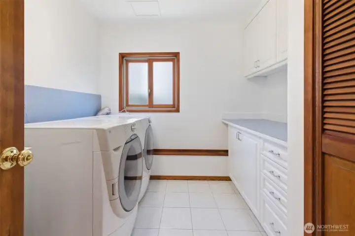 Laundry room is downstairs.