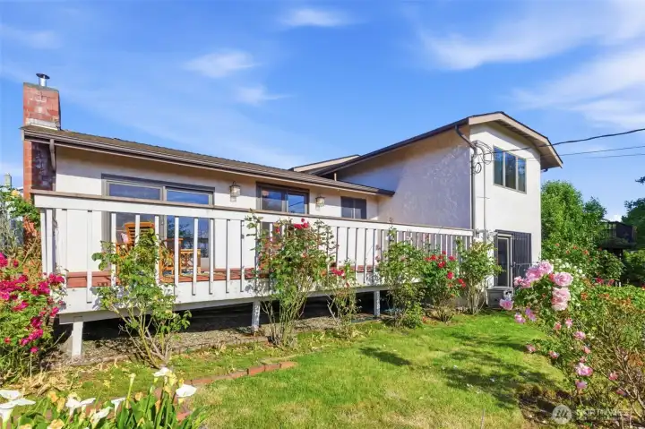Big lot with garden space in the sun.