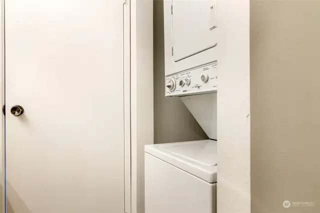 Washer and Dryer in unit.