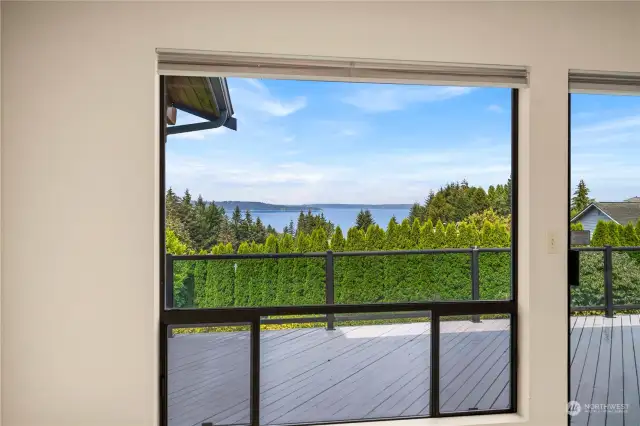 Come closer for a real life unobstructed view of the Olympics and the Puget Sound.