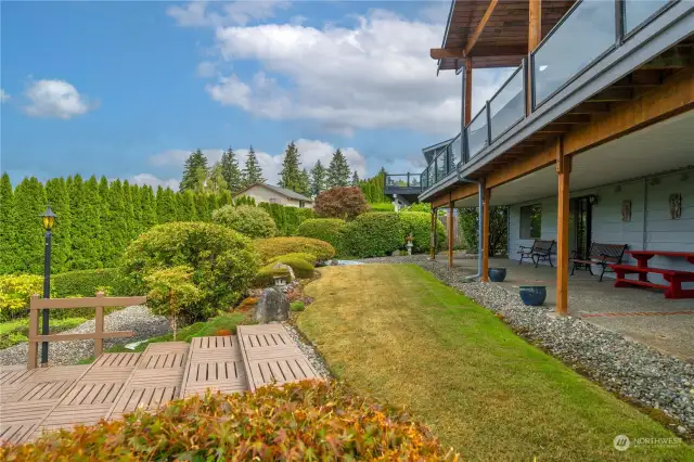 Take a walk and see the easy-care professional landscape design.