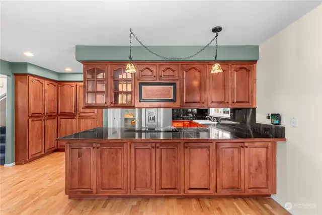 Spacious kitchen and dining space