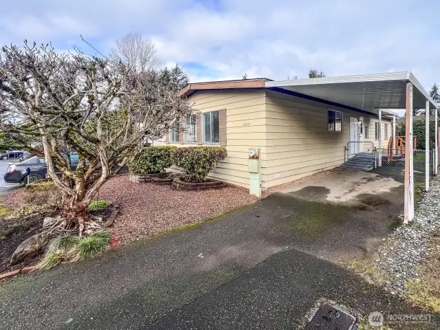 Carport and extra parking.