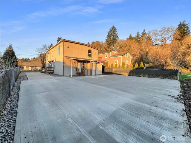 Newly poured concrete