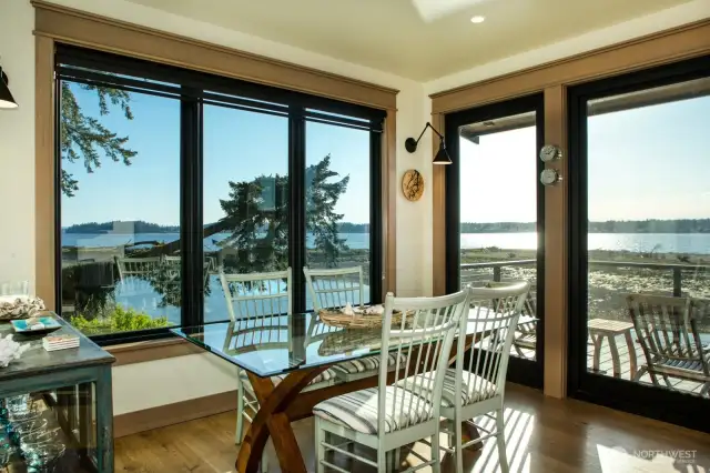 Whether you're enjoying a morning coffee bathed in the soft glow of sunrise or unwinding in the evening as the Sound's waters merge with the starry sky, this guest cabana is a testament to the allure of waterfront living.