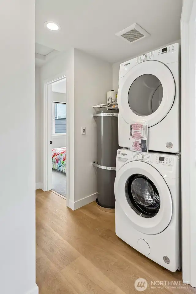 Washer and Dryer on the second floor