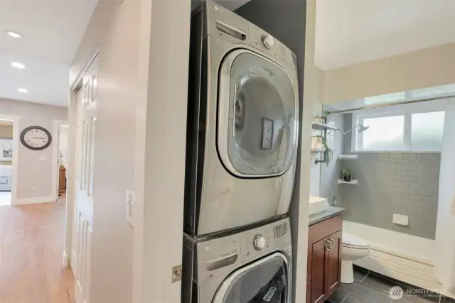 Washer and dryer stay.