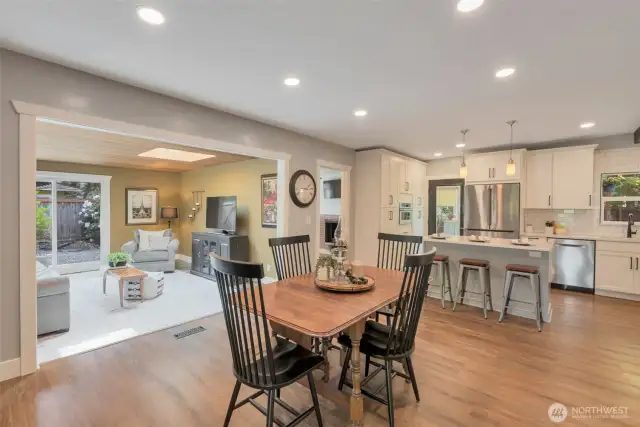 Welcome home. Stunning remodeled 4 bed/2 bath home. Luxury vinyl plank floors throughout much of the house. Updated lighting and skylight make this home bright and cheerful.