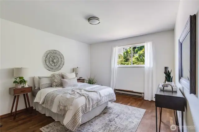 This is the first of three bedrooms on the main floor, in the northwest corner.