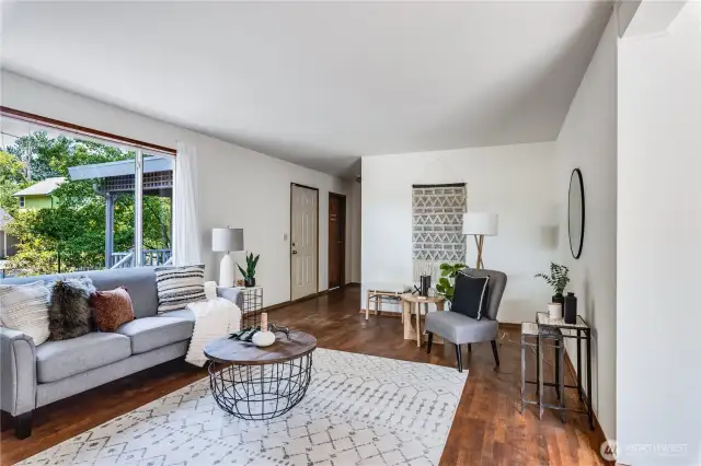 The interior of the home has fresh, neutral paint. It's ready for your designs and ideas!