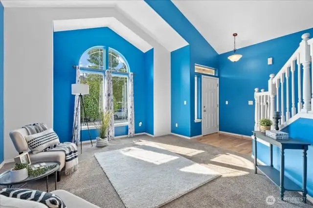 Vaulted ceilings with natural light