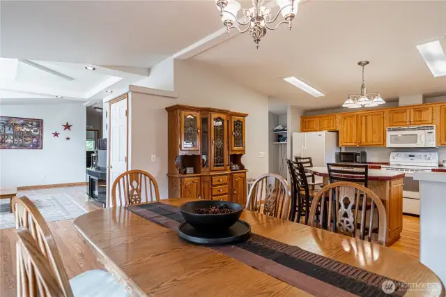Spacious dining area