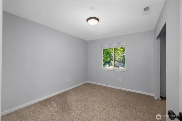 2nd bedroom overlooking backyard