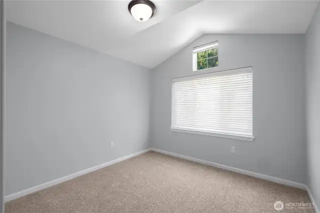 3rd bedroom w/ vaulted ceilings