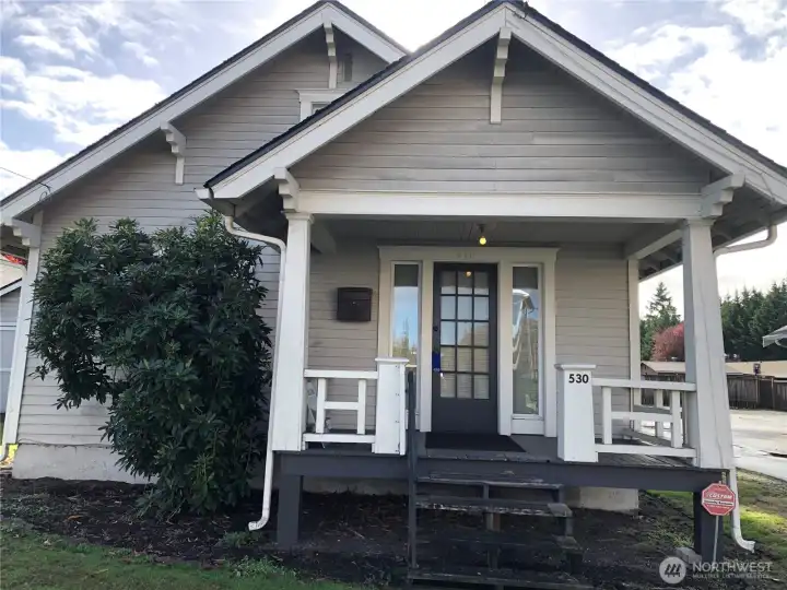 Inviting covered front porch