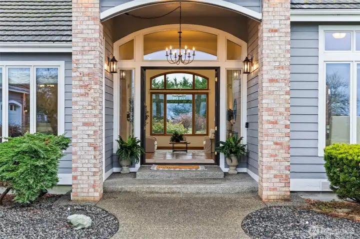 Double doors welcome you in...